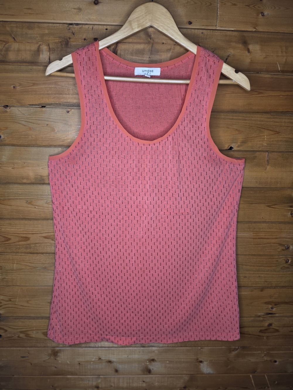 ❤️ Umgee Coral Pink Sleeveless Knit Tank Top Size L